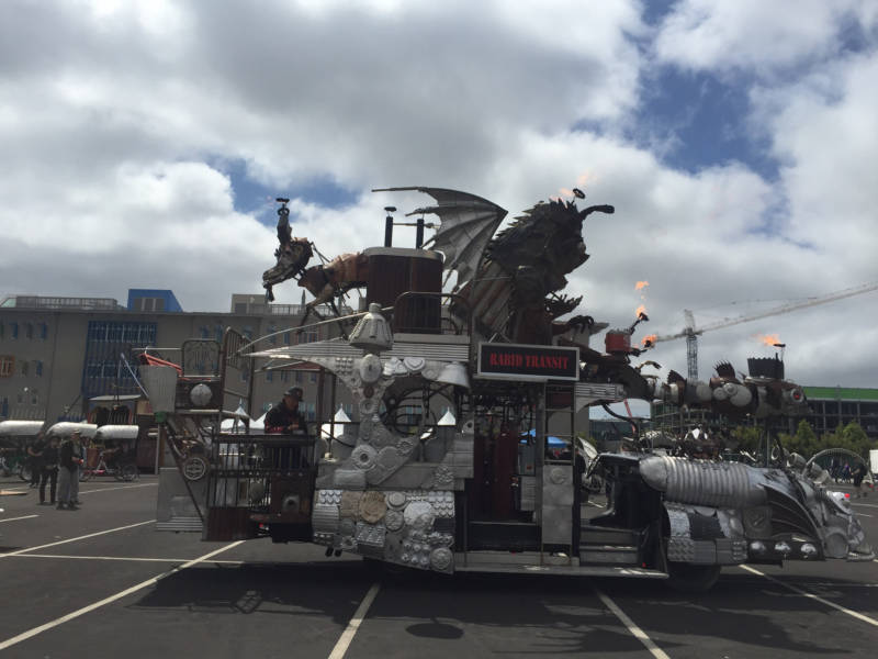 The 'Rabid Transit,' which can shoot flames, was one of the many creations on display at Maker Faire Bay Area.
