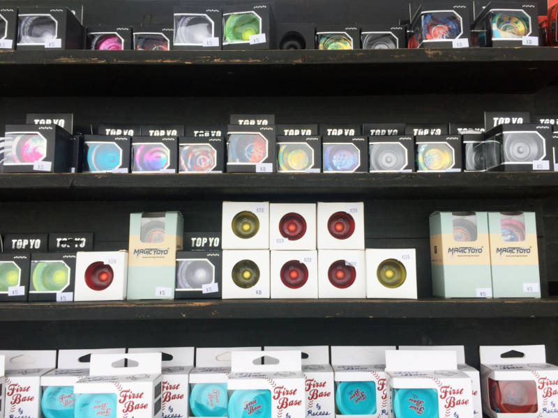 A wide variety of yo-yos were for sale at the Bay Area Classic. Top yo-yos can cost nearly $200.
