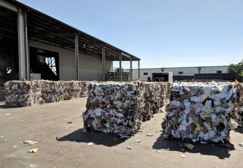 Permits limit how many bales can be stored at recycling facilities. With China's new 30-day ban on all U.S. recyclables, Joseph Kalpakoff worries that Mid Valley disposal could reach that limit and need to start sending bales to landfills.