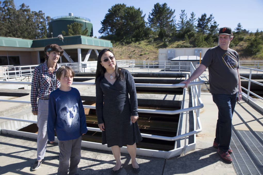 Annie Li explains how a portion of San Francisco's drinking water is filtered and cleaned at the Harry Tracy Water Treatment Plant. About 85% of San Francisco's water comes from Hetch Hetchy.