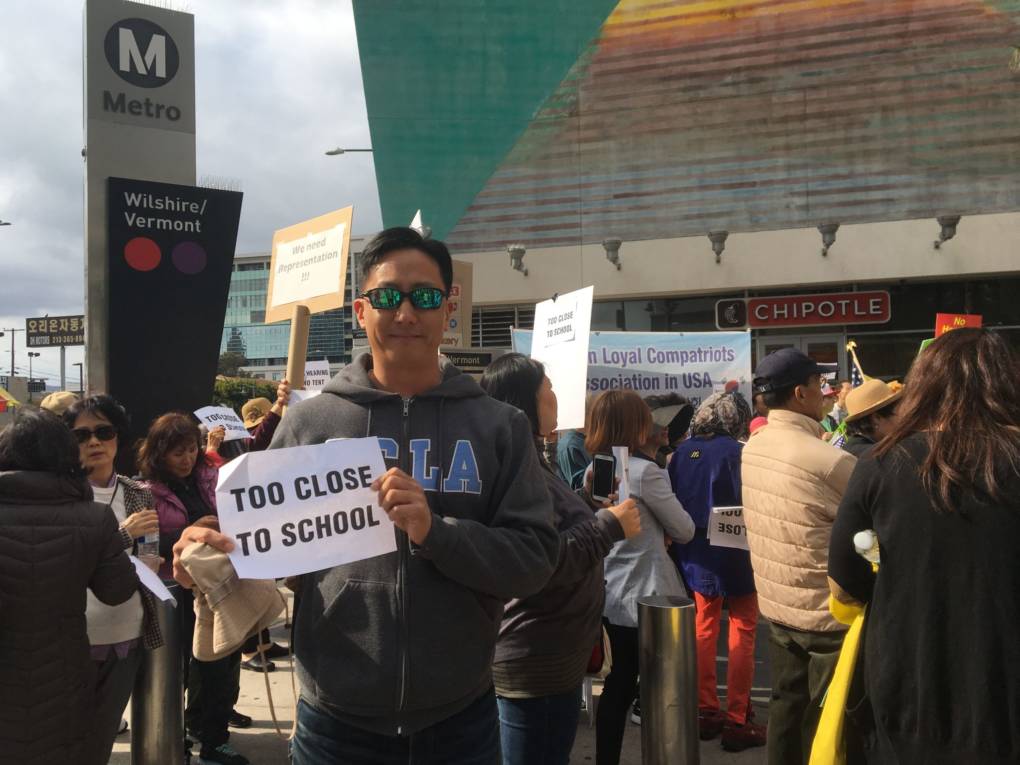 “After 1992 when this community was burned to the ground, it was built up by the blood, sweat and tears of Korean Americans. And it’s just finally been revitalized and has actually been improving for the past couple of decades,” said protester Emmanuel Han.
