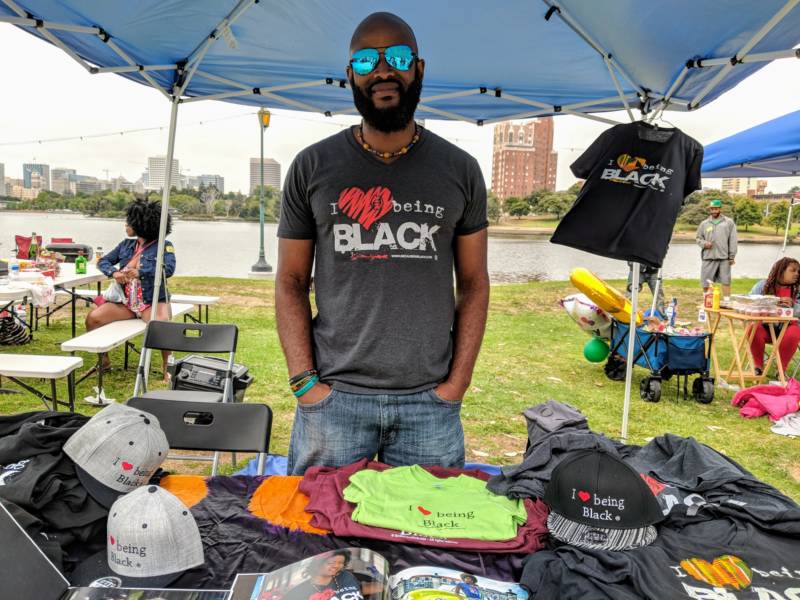Kumi Rauf is selling t-shirts with his business 'I Love Being Black' that he started in the '90s. 'We can’t complain about not enough positivity out there if we are not creating it ourselves.'