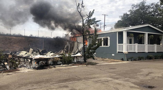 West Fire Destroys 57 Structures in Alpine, East of San Diego