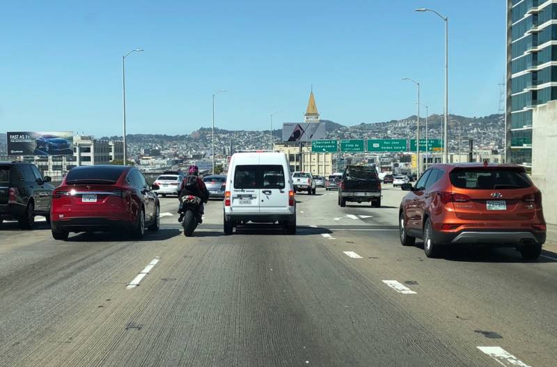California is the only state in the country where it is legal to lane split.