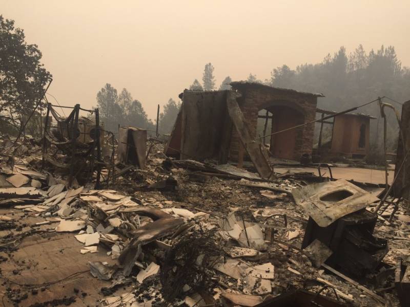 A burned-out home near Centerville in Shasta County on July 29, 2018, destroyed by the Carr Fire.