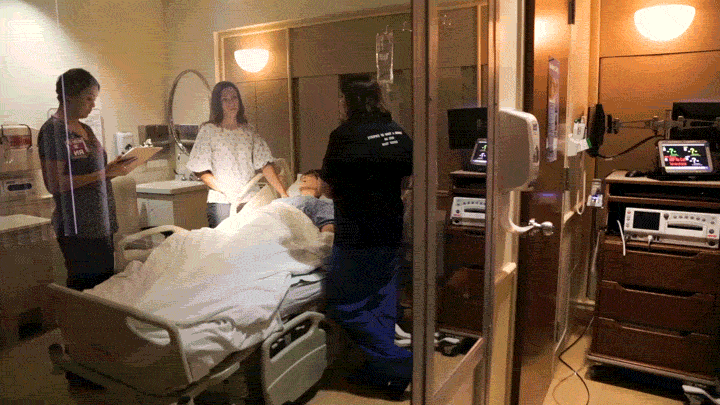 Pomona Valley Hospital Medical Center staff run through a hemorrhage drill with a mannequin.