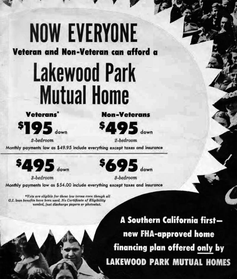 Lakewood’s development never stopped, although the start of the Korean War slowed the financing of new construction. 1952 Lakewood’s development never stopped, although the start of the Korean War slowed the financing of new construction.