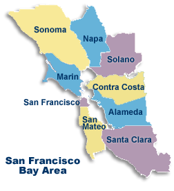 Nine counties in the Bay Area