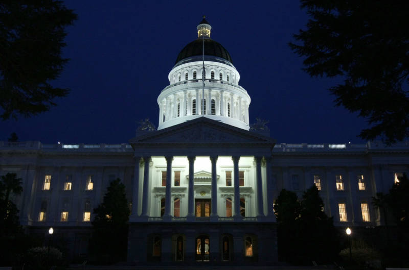 A view of the California State Capitol in Sacramento.