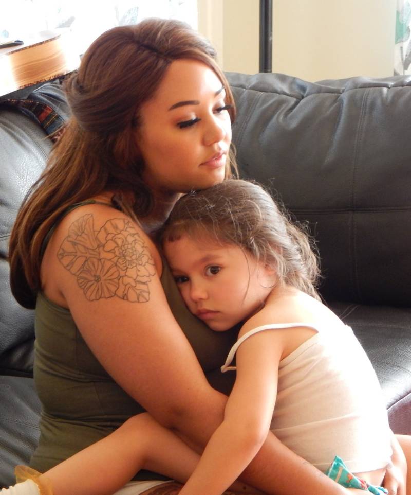 Kayla Jones and her daughter.