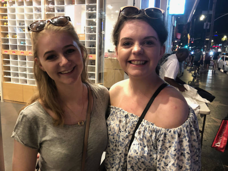 Rebecca Halpin and her friend Megan Kavanagh were visiting Los Angeles from Dublin, Ireland. 