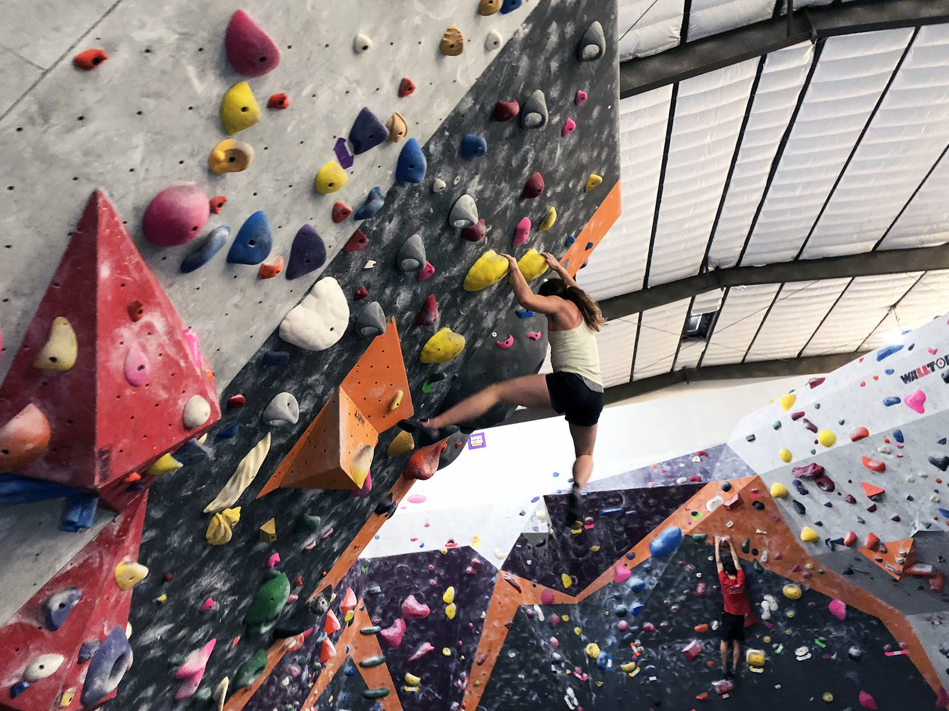 Rock climbing gyms have changed rock climbing in Yosemite, from who climbs to how they climb. Hannah Hall climbs at Pipeworks in Sacramento. She said that climbing at the gym has made her a lot stronger while climbing outdoors.