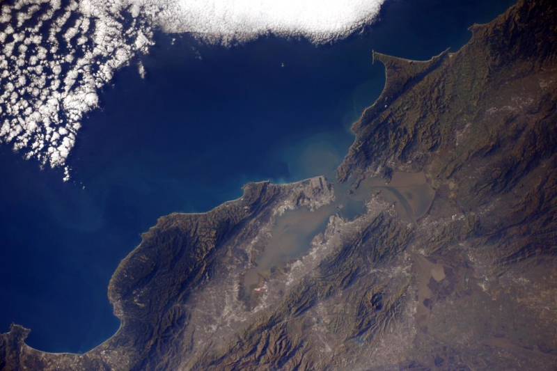 An image of the San Francisco Bay Area taken by Samantha Cristoforetti, an Italian crew member aboard the International Space Station.