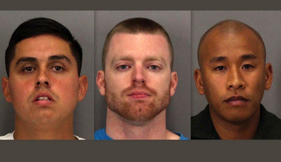 Three Santa Clara County Sheriff's deputies were convicted in 2017 of murdering mentally ill inmate Michael Tyree in his cell in 2015. From left: Rafael Rodriguez, Matthew Farris and Jereh Lubrin.