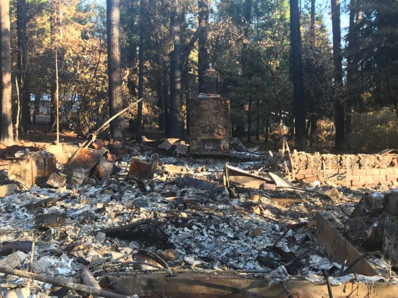 What the home looks like now, after the Camp Fire tore through Paradise.