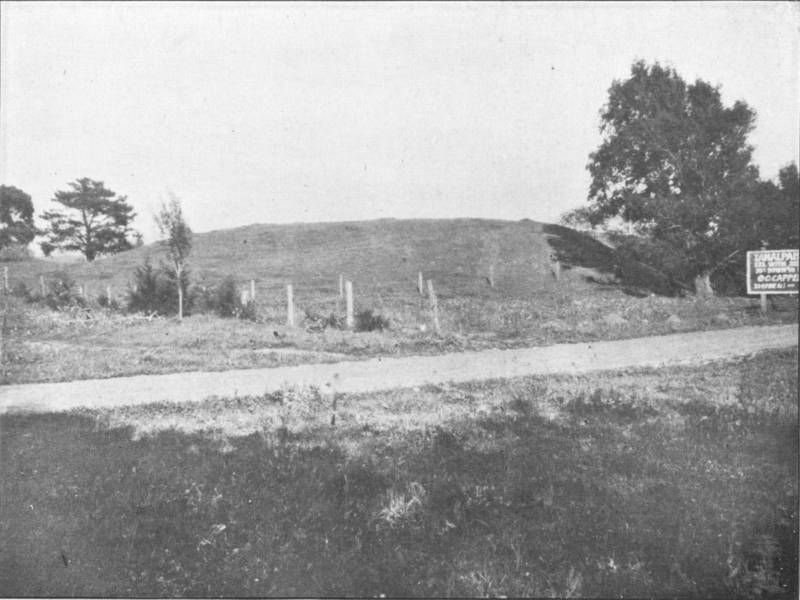 A shellmound in Mill Valley, as photographed by archaeologist Nels Nelson in 1909. From Nelson's report "Shellmounds of the San Francisco Bay Region."