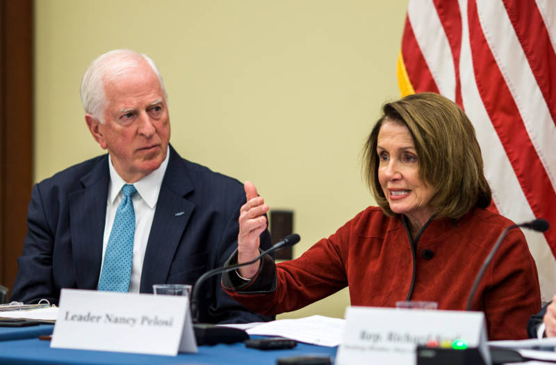 Rep. Mike Thompson and Nancy Pelosi, pictured in Dec., 2017.