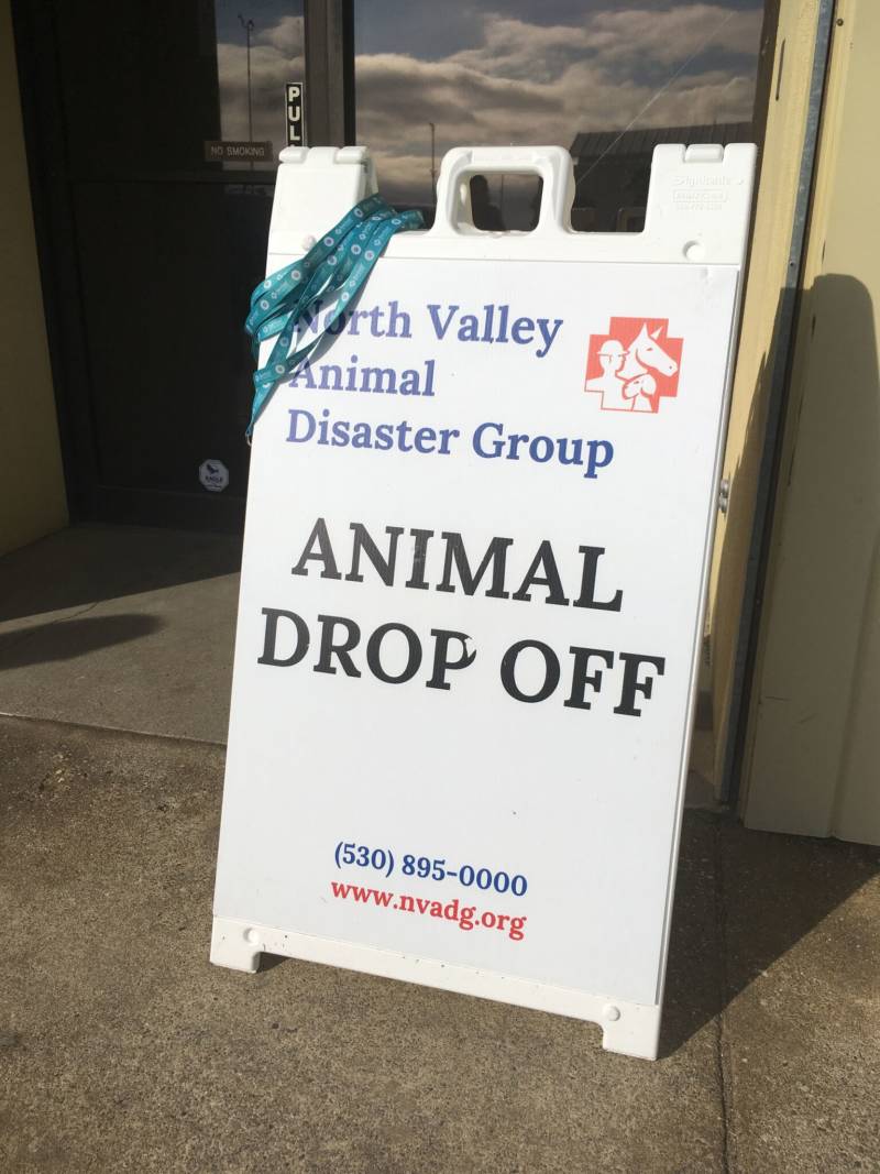 North Valley Animal Disaster Group, "Animal Drop Off" (KQED/Myrow)