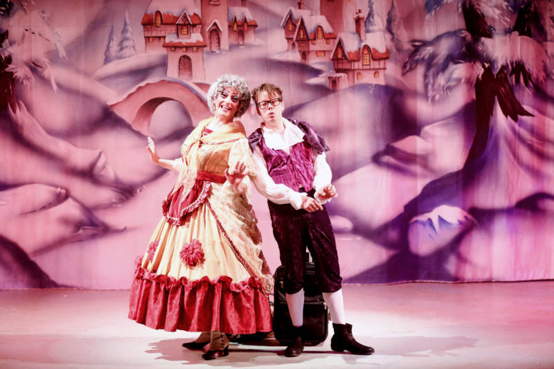 Jeff Sumner (left) plays pantomime dames in Lythgoe Family productions each holiday season. 