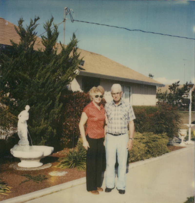 Kimberly Brown's grandparents, Bud and Nova Smith, standing in front of the house in Oakdale. The Smiths and their children built in the early 1970s. "This picture was likely taken when my grandfather became ill and they were forced to sell their beloved home,” said Brown. “That was my home away from home when I was growing up, where all their kids and my cousins would meet."