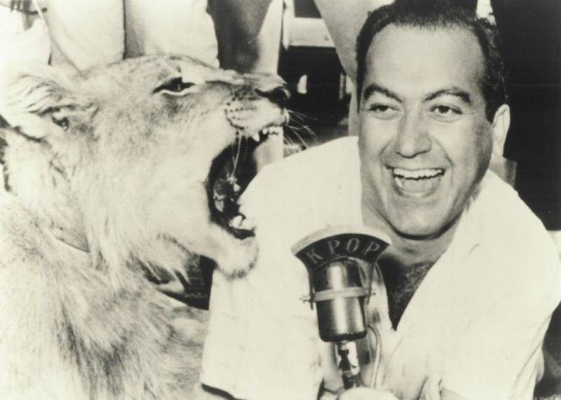 Laboe pioneered live broadcast events, talking to listeners from drive-ins and concert halls, and sometimes even pulling stunts like trying to get a lion to roar into his microphone.