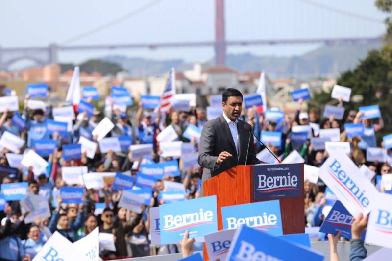 Rep. Ro Khanna, D-Fremont, says Sanders' campaign is 'about freedom, it’s about dignity, and it’s about 21st century patriotism.' Khanna is a top adviser for Sanders' presidential campaign.