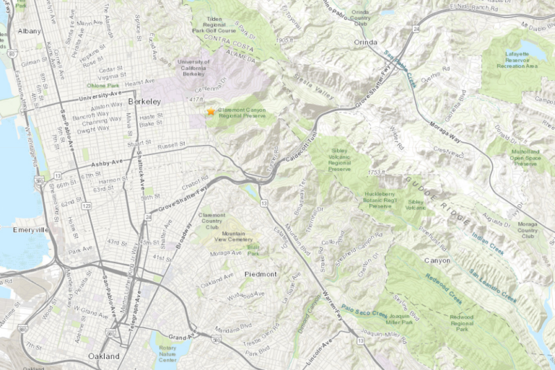 A 2.9 earthquake struck near Berkeley at 8:44 a.m. Saturday.