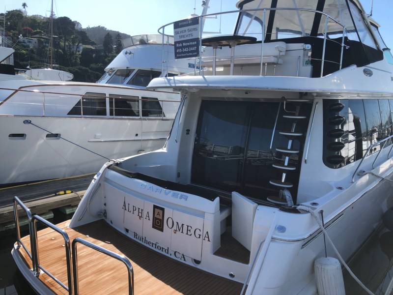 The Alpha Omega, currently docked in Sausalito, is up for sale.