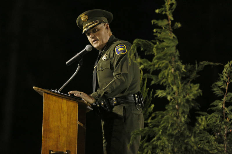 Butte County Sheriff Kory L. Honea speaking at Paradise High School graduation, June 6, 2019
