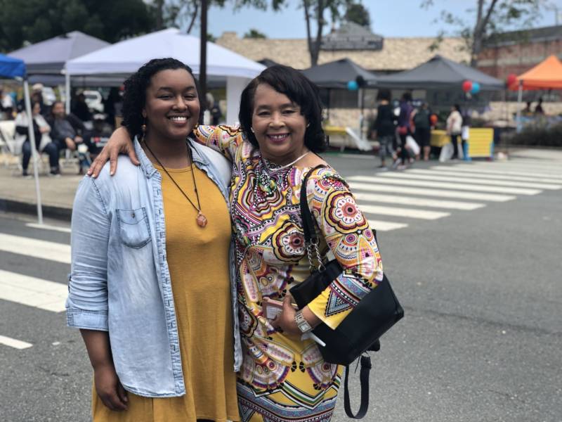 'This is my Independence Day,' says Akilah Shaheed (L), Office Manager for Health Black Families Inc., pictured with her mother Jeanine. 'Every year we celebrate Juneteenth knowing every physical slave was released.'
