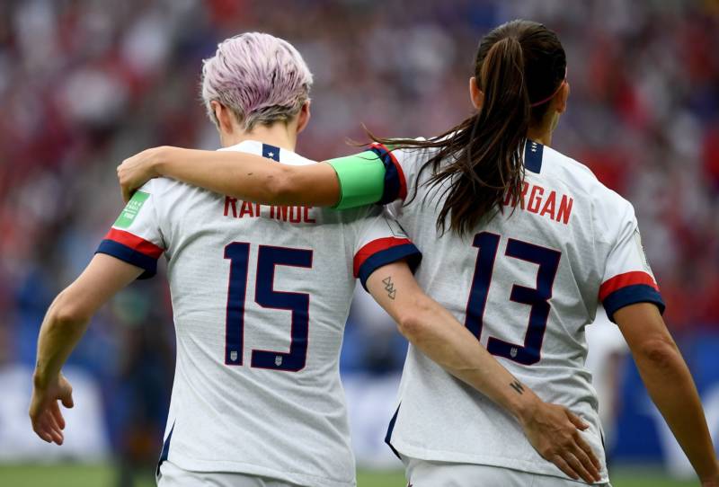 Megan Rapinoe (L) and Alex Morgan (R) have been fighting for pay equity for years.