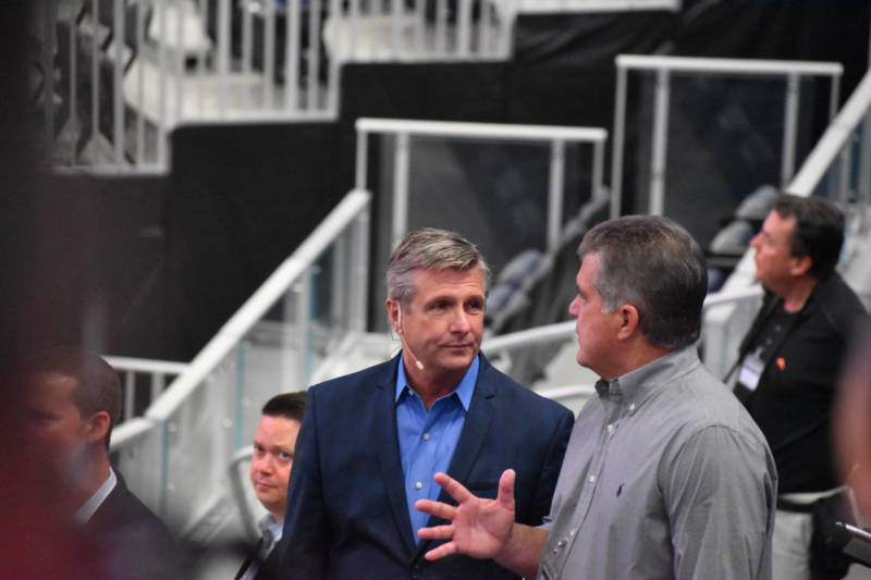Warriors President Rick Welts, left, is charged with maximizing value from the teams's new entertainment venue.