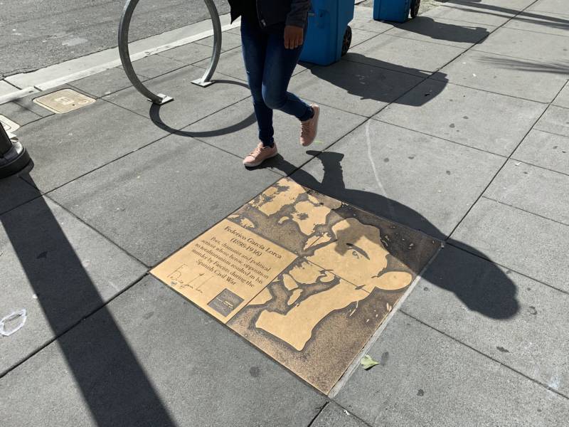 Federico García Lorca's Rainbow Honor Walk plaque on Castro Street in San Francisco is a popular stop and was even a Pokemon Go site at one point.
