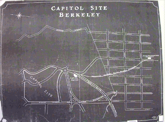 A map of the potential capitol site.