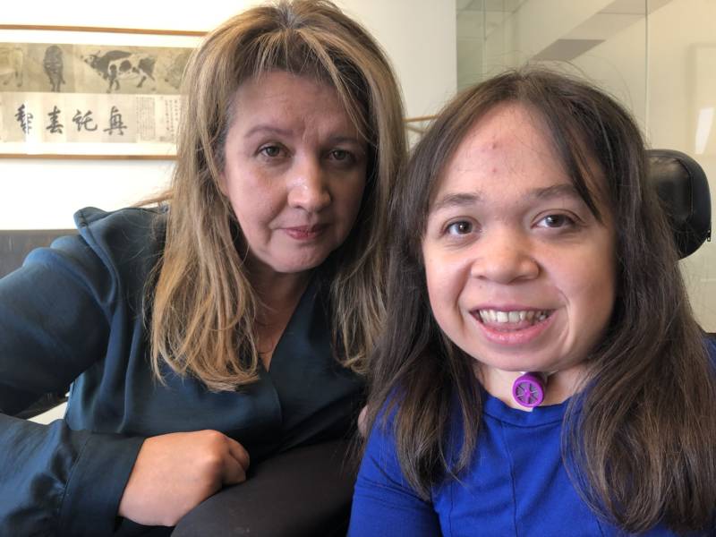 Karla Bueso (left) and her daughter Maria Isabel, 24, at their attorney's offices in San Francisco on Aug. 29, 2019.