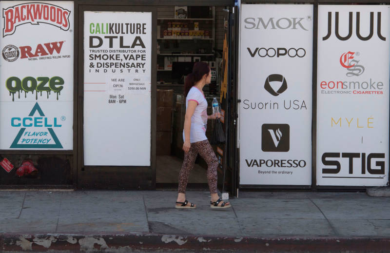 A vaping store in Los Angeles on Sept. 6, 2019.
