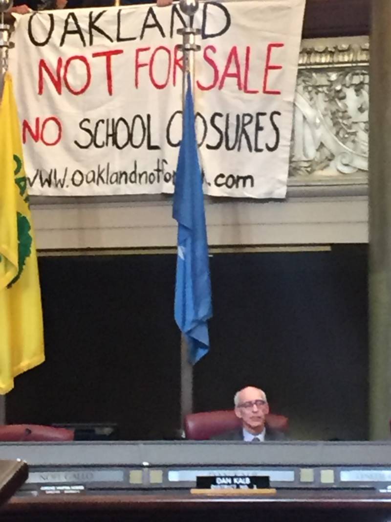 Oakland City Councilman Dan Kalb was targeted by protesters. Kalb said he does not support school closures.