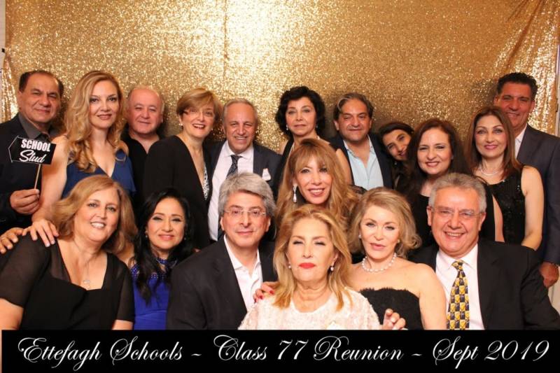Former Ettefagh School classmates settled around the United States, Canada, and Israel after leaving Iran around the time of the 1979 Islamic Revolution. On Sept. 1, 2019, about 50 alumni came from around the world to attend their first formal high school reunion in 42 years.