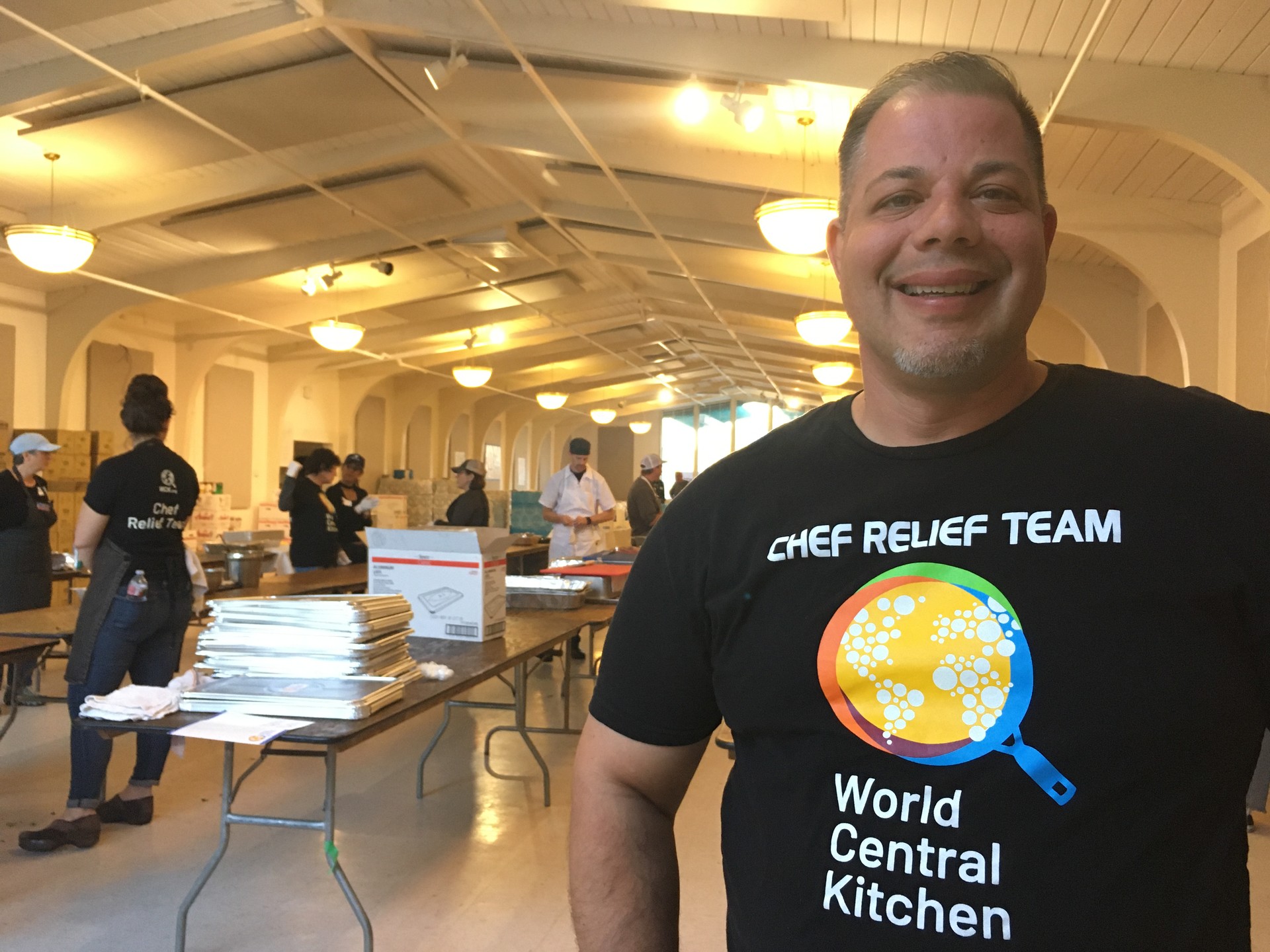 Chef Jason Collis of Ventura County, who works for World Central Kitchen full-time, was one of four “relief leads” who organized a volunteer army of roughly 50 people to prepare meals during the Kincade Fire at the Sonoma County Fairgrounds.
