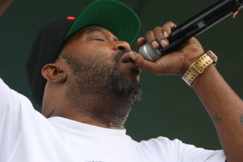 Bun B performs at Hiero Day in West Oakland, Sept. 4, 2017.