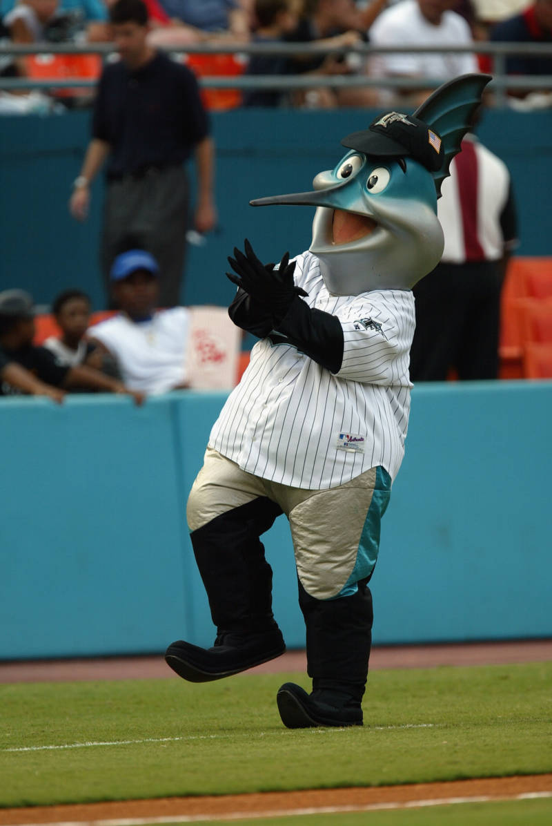 Billy the Marlin, the Florida Marlins Mascot in Miami, Florida.
