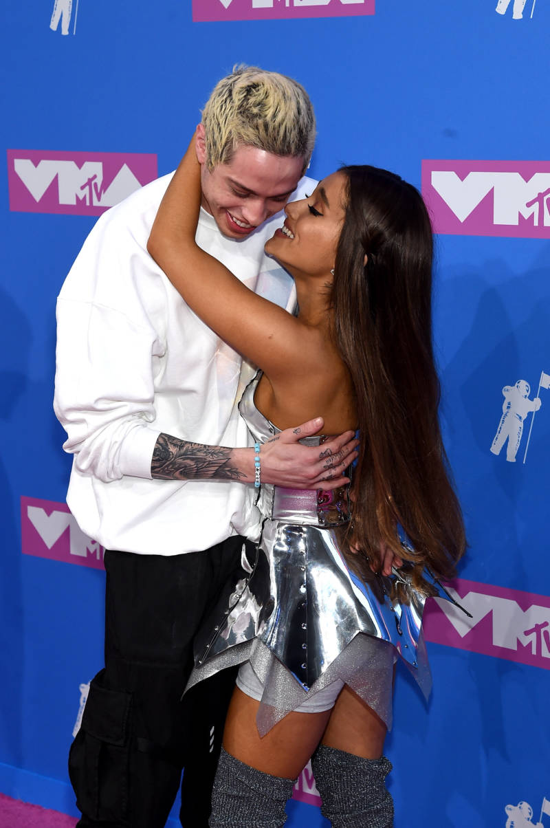 Pete Davidson and Ariana Grande attend the 2018 MTV Video Music Awards at Radio City Music Hall, August 20, 2018, New York City. 