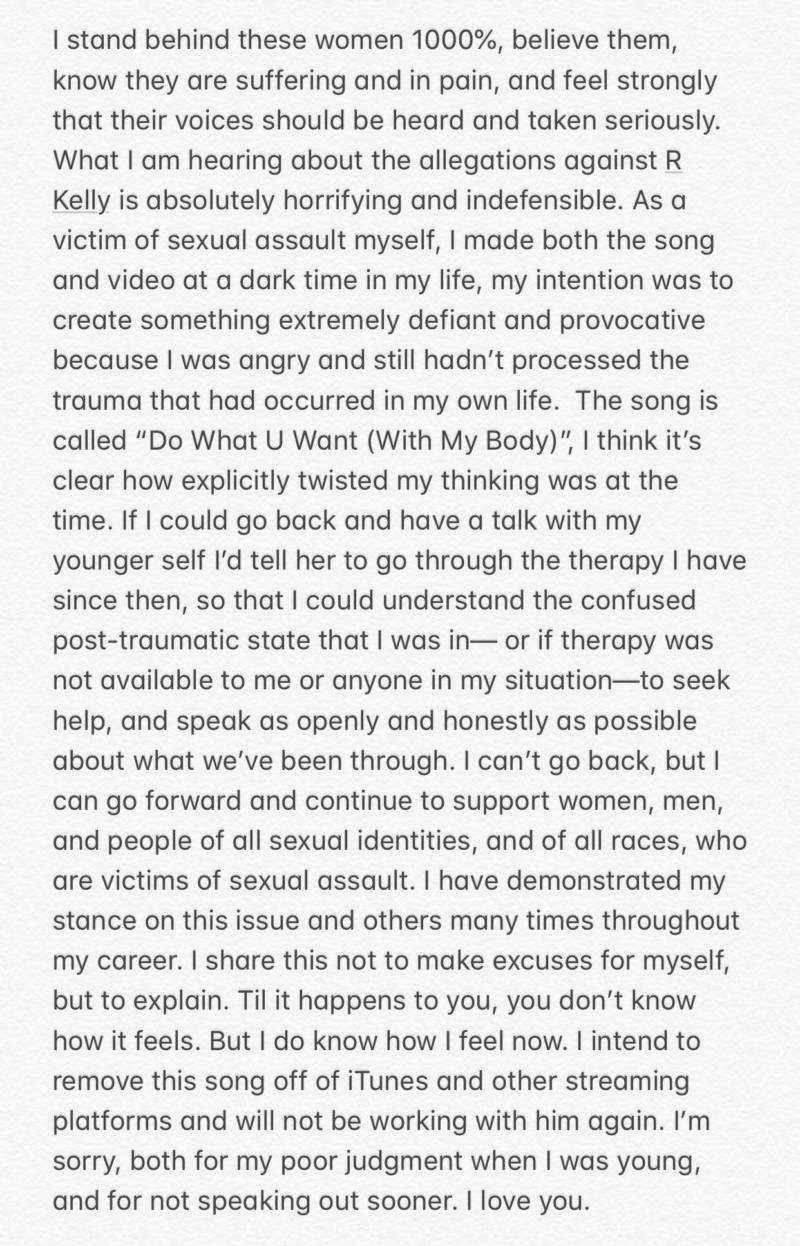 Gaga accompanied this image with the words: "I stand by anyone who has ever been the victim of sexual assault." 
