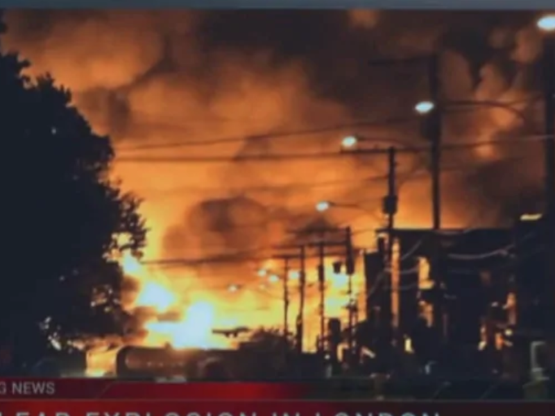 Netflix used video footage from an oil train disaster in Lac-Megantic, Quebec, in both 'Travelers' and 'Birdbox'. The use of the footage has angered Canadians.