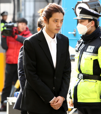 Jung Joon-young, arriving at the Seoul Metropolitan Police Agency on March 14, 2019.