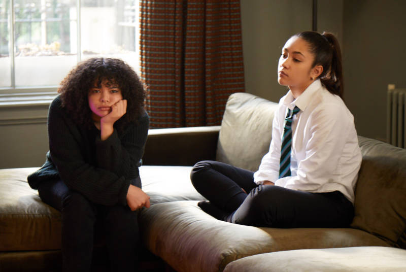 Lydia West (left) and Jade Alleyne play Bisme-Lyons sisters Bethany and Ruby.