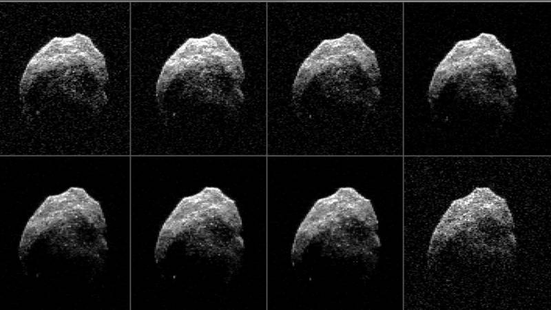 Radar images of Asteroid 2015 TB145 during a close flyby of Earth in October 2015. 