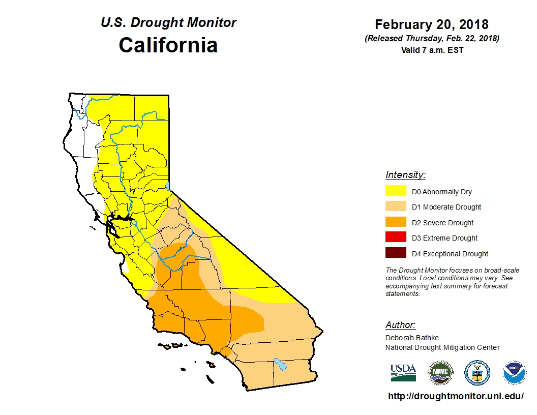 US Drought Monitor map