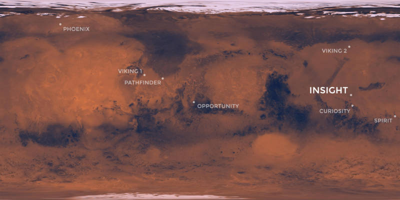A map of the red planet.