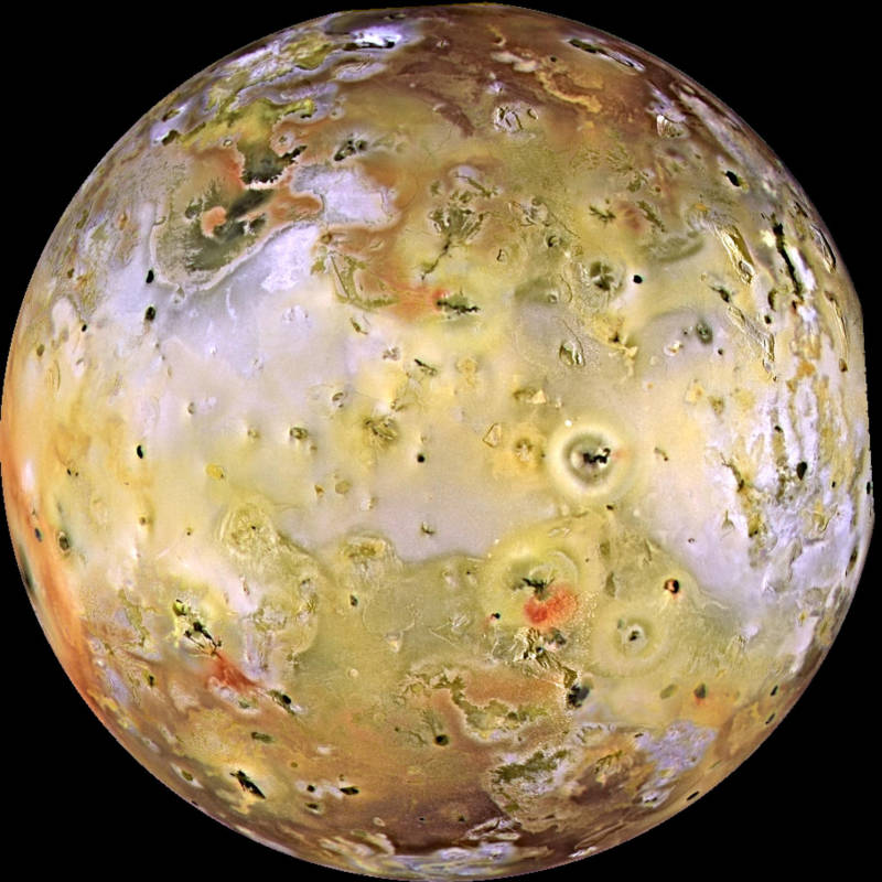 Image of Io captured by NASA's Galileo spacecraft. 